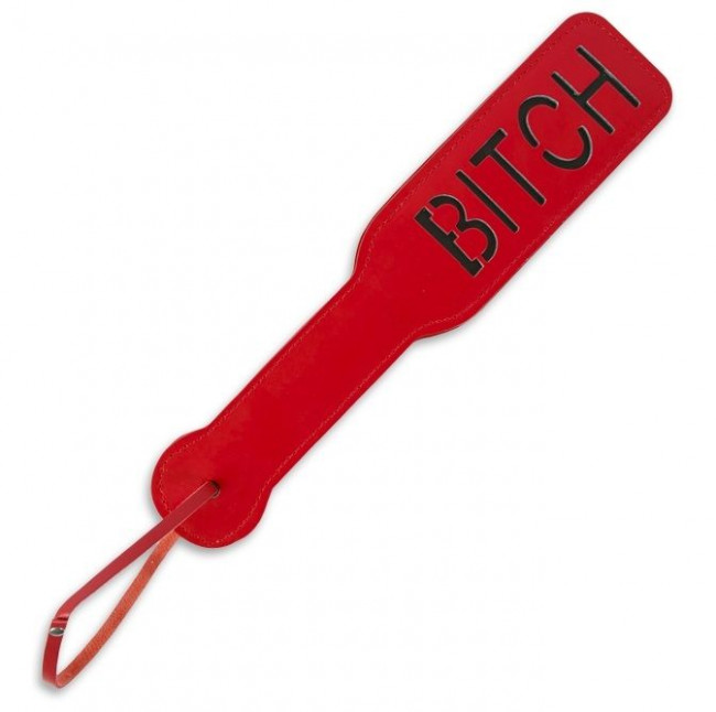 Красная шлёпалка Bitch - 31,5 см., Пикантные штучки
