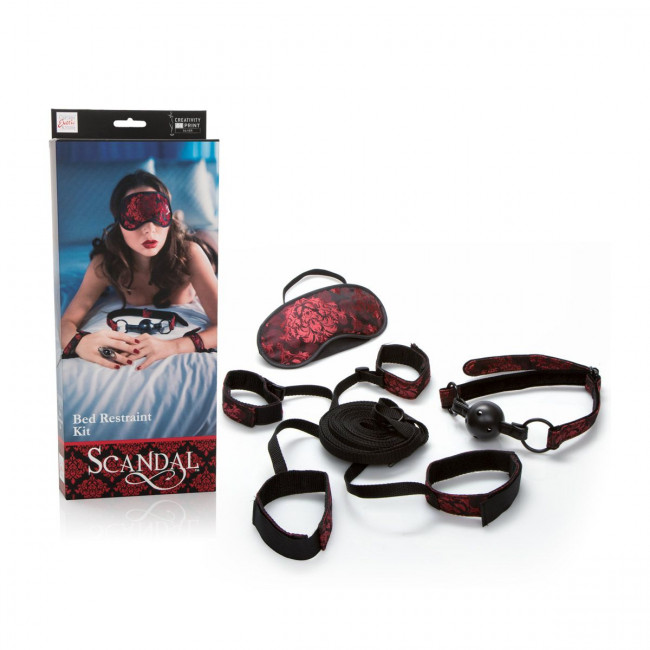 Комплект для БДСМ-игр Bed Restraint Kit, California Exotic Novelties Комплект для БДСМ-игр Bed Restraint Kit, California Exotic Novelties