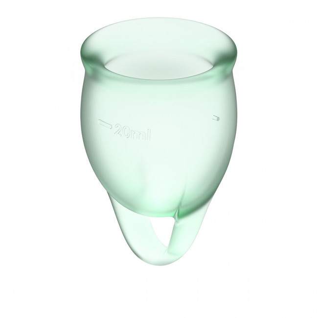 Набор зеленых менструальных чаш Feel confident Menstrual Cup