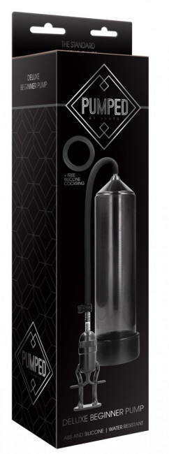 Черная вакуумная помпа для мужчин с насосом в виде поршня Deluxe Beginner Pump Черная вакуумная помпа для мужчин с насосом в виде поршня Deluxe Beginner Pump