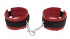 Красно-чёрные полиуретановые наручники Luxurious Handcuffs, Blush Novelties