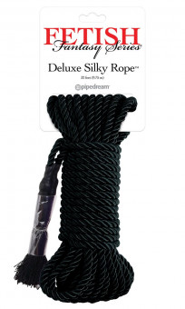 Черная веревка для фиксации Deluxe Silky Rope - 9,75 м., Pipedream