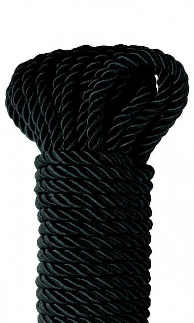 Черная веревка для фиксации Deluxe Silky Rope - 9,75 м., Pipedream