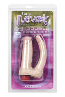 Двухголовый вибромассажер Naturals - 14,5 см., Doc Johnson