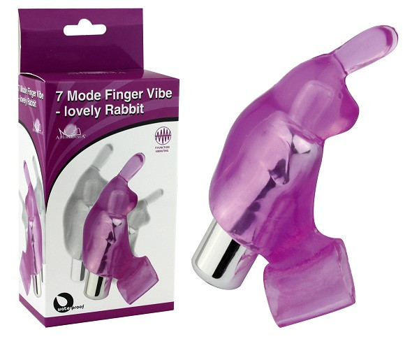Фиолетовая вибронасадка на пальцы 7 Model Finger Vibe-lovely Rabbit, Howells