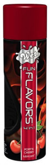 Разогревающий лубрикант Fun Flavors 4-in-1 Popp n Cherry с ароматом вишни - 316 мл., Wet International Inc.