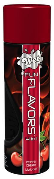 Разогревающий лубрикант Fun Flavors 4-in-1 Popp n Cherry с ароматом вишни - 316 мл., Wet International Inc.