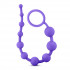 Фиолетовая анальная цепочка Luxe Silicone 10 Beads - 31,8 см., Blush Novelties