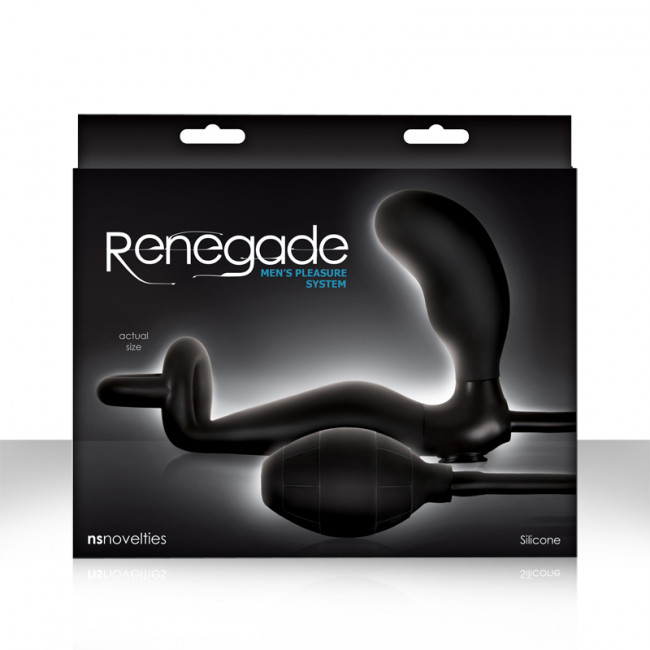 Анальный стимулятор с кольцом на пенис и мошонку Renegade Mens Pleasure System, NS Novelties Анальный стимулятор с кольцом на пенис и мошонку Renegade Mens Pleasure System, NS Novelties