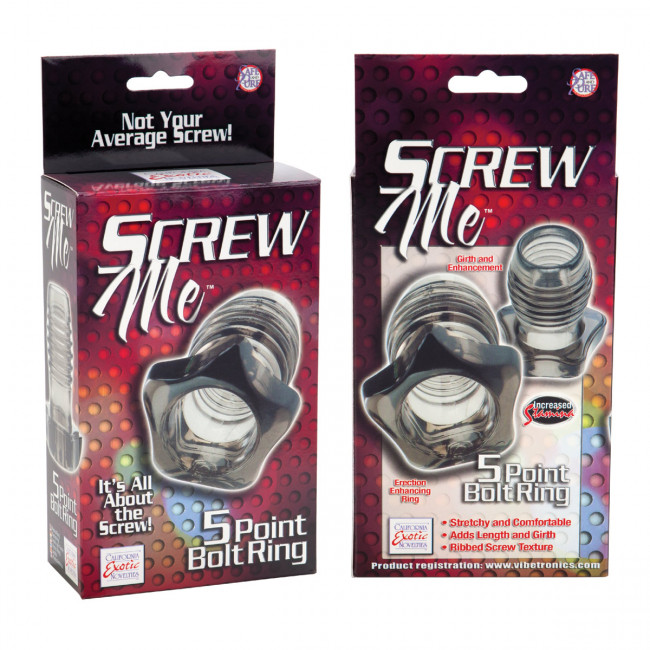 Кольцо Screw Me 5 Point Bolt Ring, California Exotic Novelties
