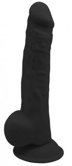 Черный реалистичный фаллоимитатор 9.5INCH BLACK - 24 см. , Dream Toys