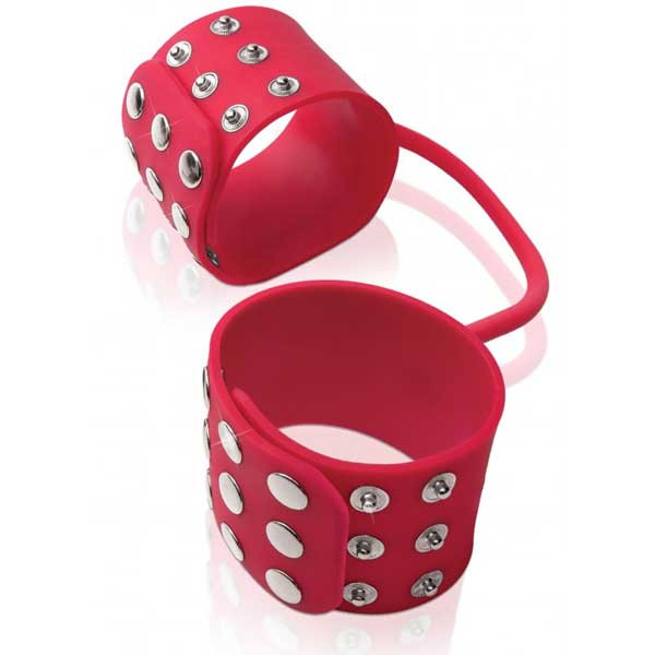 Силиконовые наручники SILICONE CUFFS RED, Pipedream