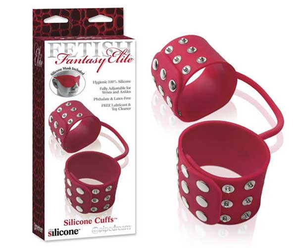 Силиконовые наручники SILICONE CUFFS RED, Pipedream