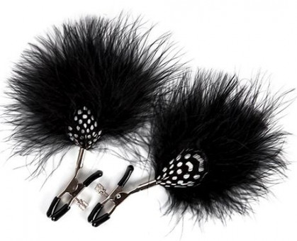 Зажимы на соски с украшением из перышек FEATHER NIPPLE CLAMPS