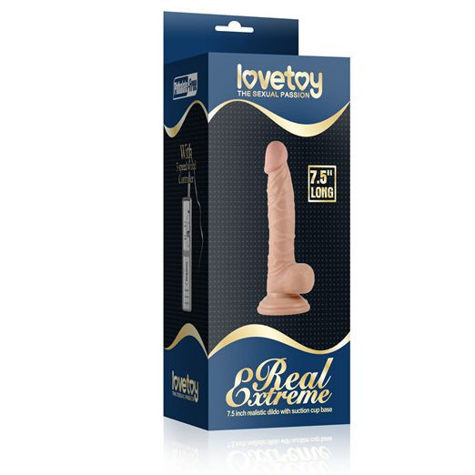 Телесный вибратор Real Extreme - 19 см., Lovetoy Телесный вибратор Real Extreme - 19 см., Lovetoy