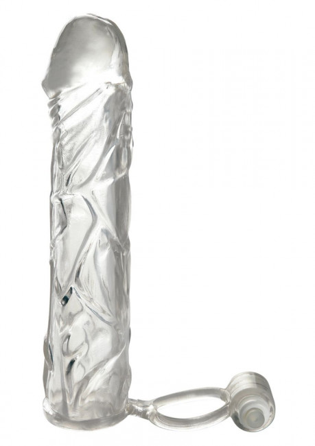 Удлиняющая насадка VIBRATING SUPER SLEEVE из прозрачного материала - 16 см., Pipedream Удлиняющая насадка VIBRATING SUPER SLEEVE из прозрачного материала - 16 см., Pipedream