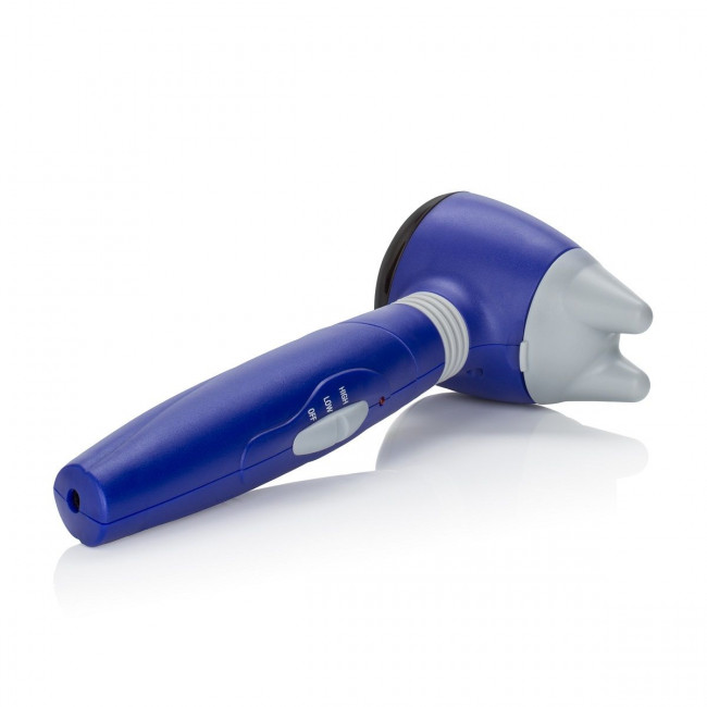 Синий вибромассажёр с 3 сменными насадками Infrared Rechargeable Massager, California Exotic Novelties