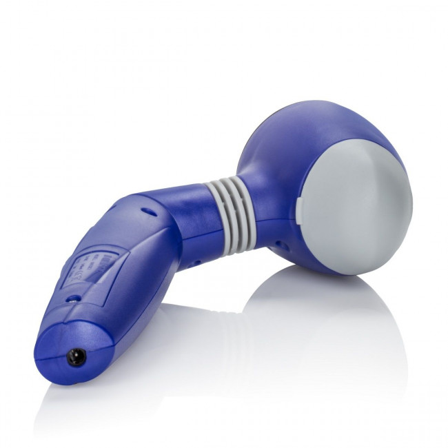 Синий вибромассажёр с 3 сменными насадками Infrared Rechargeable Massager, California Exotic Novelties