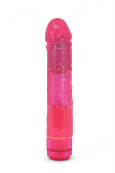 Розовый мультискоростной вибратор AMBER - 17 см., Seven Creations
