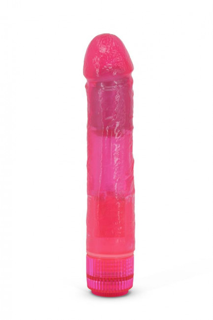 Розовый мультискоростной вибратор AMBER - 17 см., Seven Creations