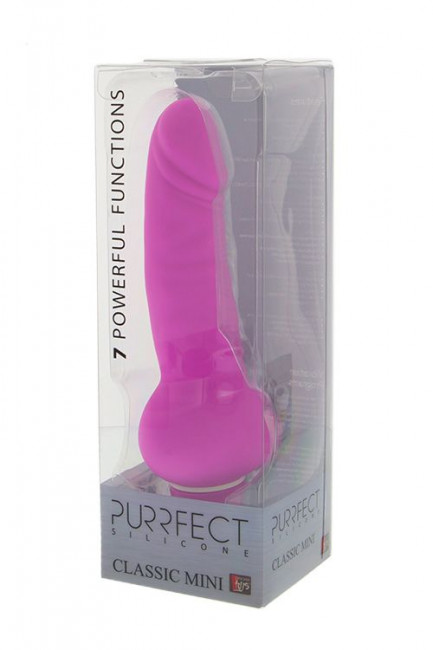 Розовый вибратор-реалистик PURRFECT SILICONE CLASSIC MINI - 14 см., Dream Toys Розовый вибратор-реалистик PURRFECT SILICONE CLASSIC MINI - 14 см., Dream Toys