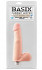 Вибратор-реалистик с мошонкой телесного цвета Vibrating Dong - 21,5 см., Pipedream