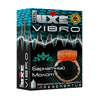 Эрекционное виброкольцо Luxe VIBRO "Бархатный молот", Luxe