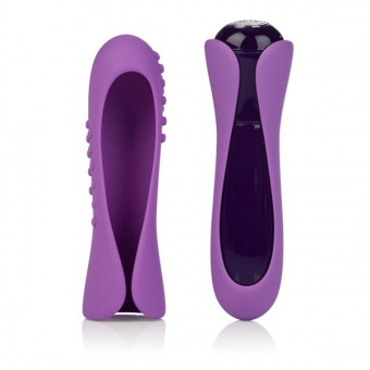 Сиреневый вибратор с двумя сменными насадками Io Lavender - 10,75 см., Jopen