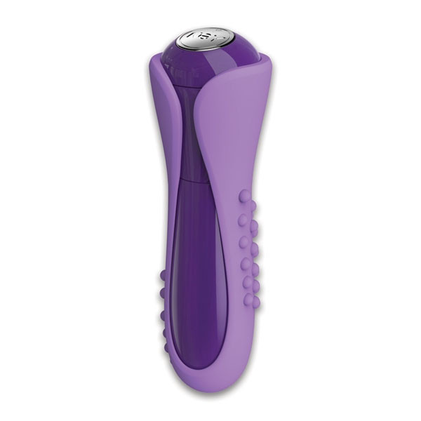 Сиреневый вибратор с двумя сменными насадками Io Lavender - 10,75 см., Jopen