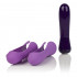 Сиреневый вибратор с двумя сменными насадками Io Lavender - 10,75 см., Jopen