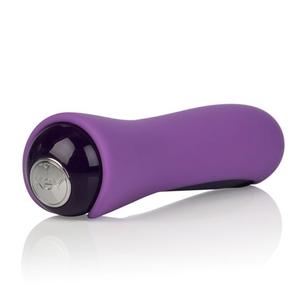 Сиреневый вибратор с двумя сменными насадками Io Lavender - 10,75 см., Jopen