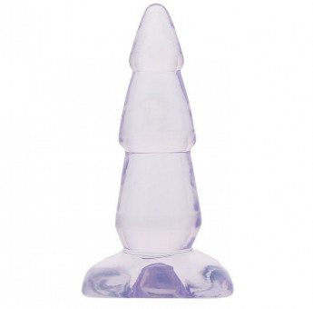 Прозрачная анальная пробка JELLY JOY SWEET SPARKLE - 15,2 см., Tonga