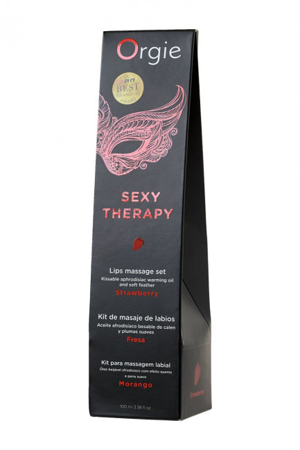 Массажное масло Orgie Lips Massage со вкусом клубники - 100 мл., ORGIE