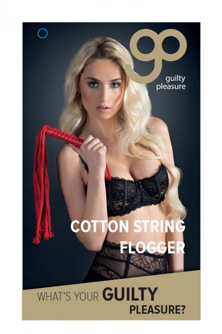 Красная веревочная плеть с ручкой из полиуретана Cotton String Flogger - 50 см., Blush Novelties Красная веревочная плеть с ручкой из полиуретана Cotton String Flogger - 50 см., Blush Novelties
