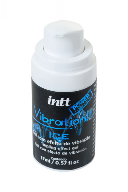 Жидкий массажный гель VIBRATION Extra-strong Ice с охлаждающим эффектом и эффектом вибрации - 17 мл., INTT