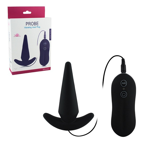 Чёрный вибростимулятор Probe Vibrating Anal Plug для анальной стимуляции, Howells Чёрный вибростимулятор Probe Vibrating Anal Plug для анальной стимуляции, Howells