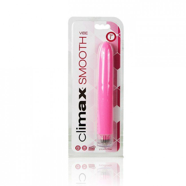 Розовый классический вибромассажер Climax Smooth - 15,2 см., Topco Sales Розовый классический вибромассажер Climax Smooth - 15,2 см., Topco Sales