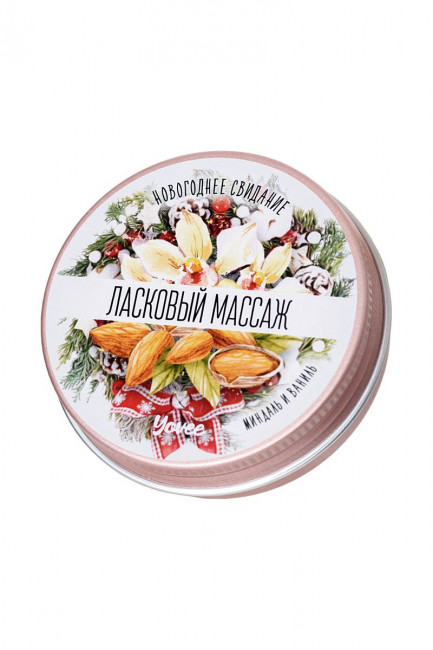Массажная свеча «Ласковый массаж» с ароматом миндаля и ванили - 30 мл., ToyFa