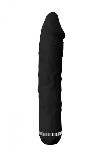 Чёрный вибратор-реалистик без мошонки PURRFECT SILICONE DELUXE 8INCH - 20 см., Dream Toys Чёрный вибратор-реалистик без мошонки PURRFECT SILICONE DELUXE 8INCH - 20 см., Dream Toys