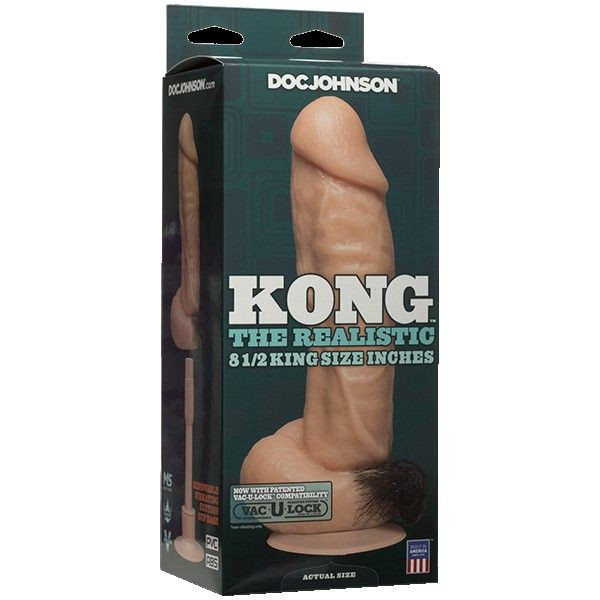 Телесный вибратор Kong - 23,6 см. Телесный вибратор Kong - 23,6 см.