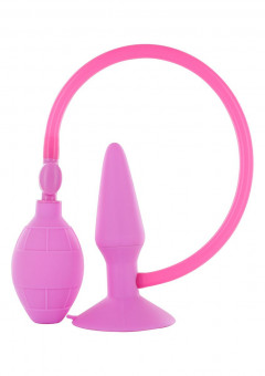 Розовый анальный расширитель SMALL INFLATABLE PLUG - 10 см., Seven Creations