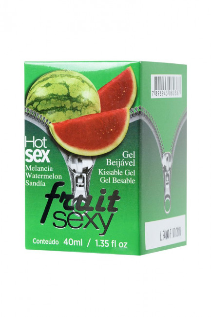 Массажное масло FRUIT SEXY Watermelon с ароматом арбуза и разогревающим эффектом - 40 мл., INTT