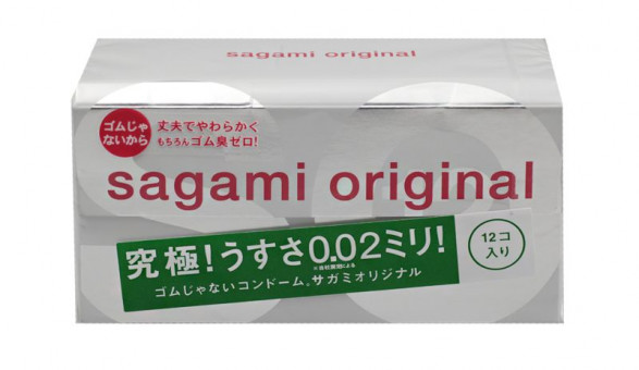 Ультратонкие презервативы Sagami Original 0.02 - 12 шт., Sagami