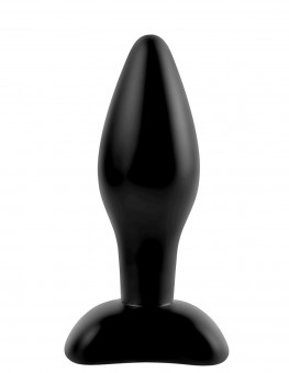 Чёрная анальная пробочка Small Silicone Plug - 11 см., Pipedream