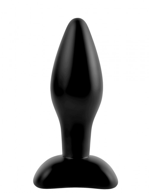 Чёрная анальная пробочка Small Silicone Plug - 11 см., Pipedream