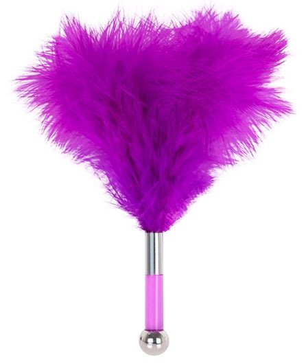 Фиолетовая метелка-пуховка с круглым наконечником FEATHER TICKLER - 24 см. Фиолетовая метелка-пуховка с круглым наконечником FEATHER TICKLER - 24 см.
