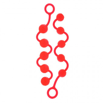 Набор оранжевых анальных цепочек Posh Silicone O Beads, California Exotic Novelties