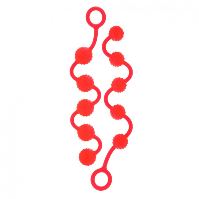 Набор оранжевых анальных цепочек Posh Silicone O Beads, California Exotic Novelties