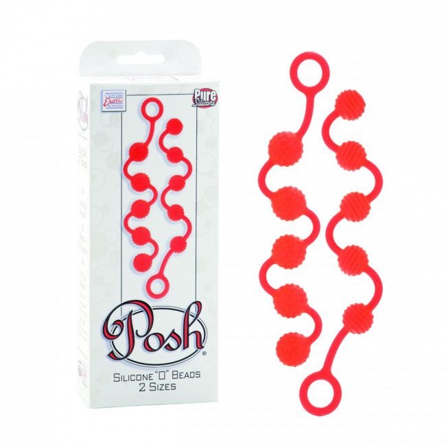 Набор оранжевых анальных цепочек Posh Silicone O Beads, California Exotic Novelties