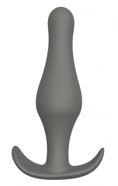 Серый удлиненный анальный стимулятор PLUG WITH T-HANDLE - 12,7 см. Серый удлиненный анальный стимулятор PLUG WITH T-HANDLE - 12,7 см.